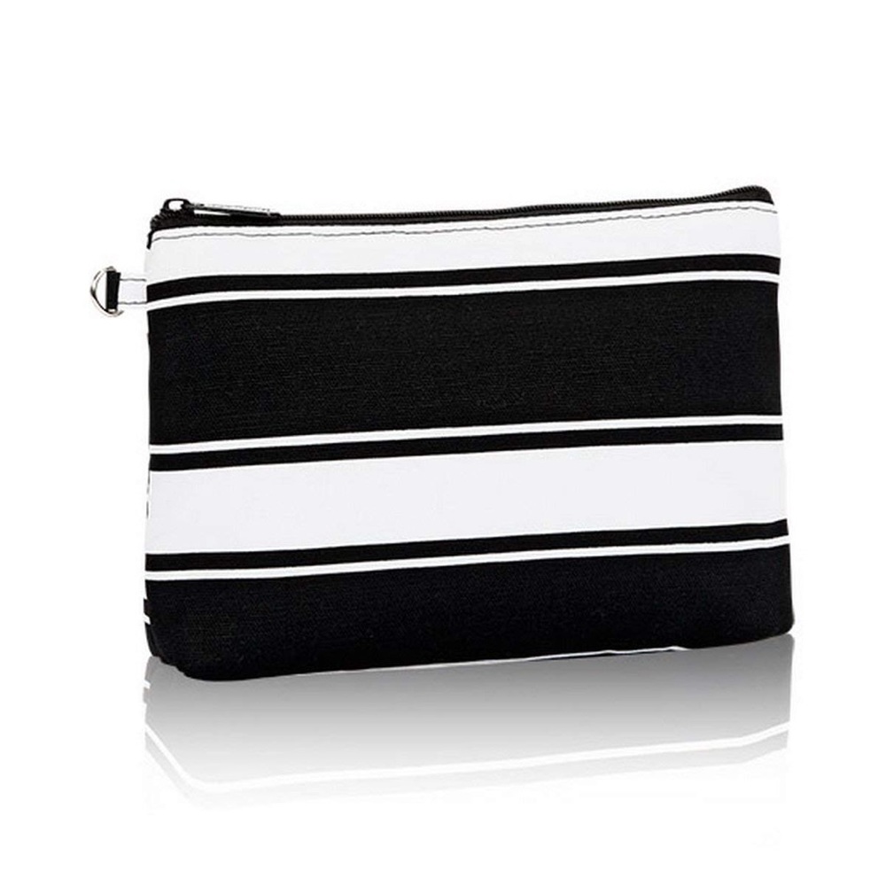 NWT Thirty One Mini Zipper Pouch ribbon stripe